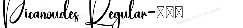 Picanoudes Regular字体转换